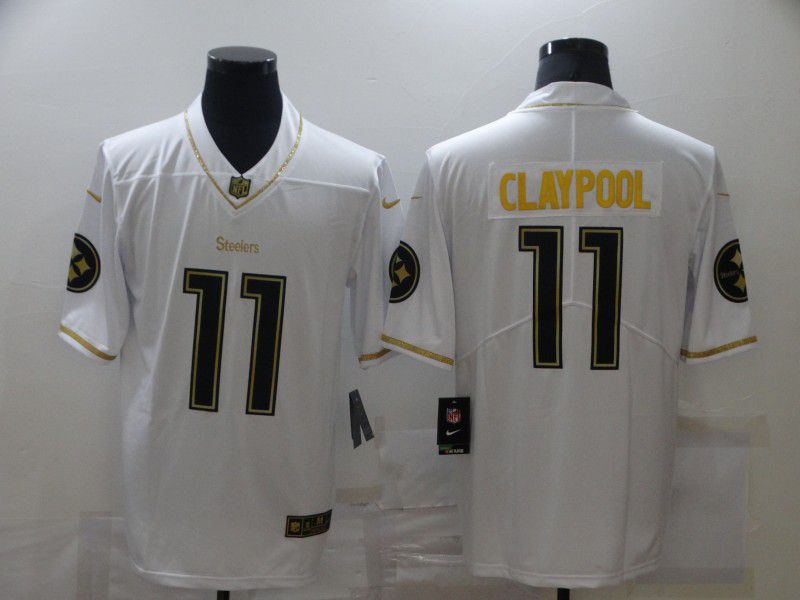 Men Pittsburgh Steelers 11 Claypool White Nike Limited Vapor Untouchable NFL Jerseys